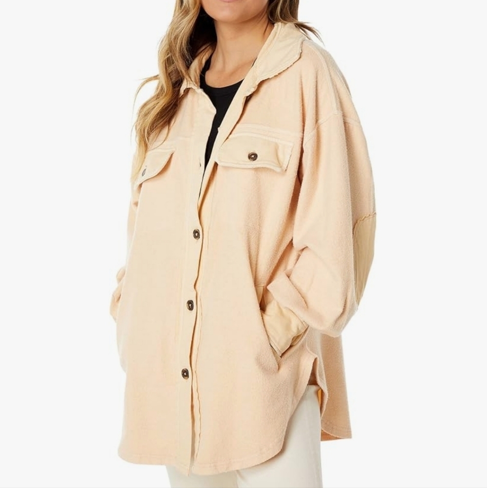 Free People Ruby Shirt Jacket Shacket Size Small Sweetheart Sunrise